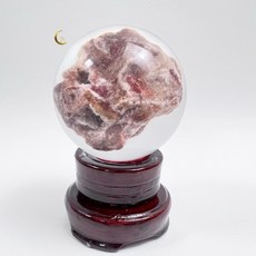 天然硃砂球 6cm 鎮定心神 安定 辟邪 附高級底座, 1個