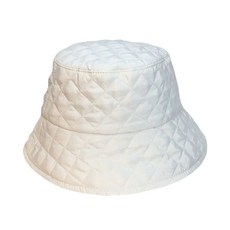 준캡 사계절 여성 성인모자 패딩벙거지 누빔 패딩모자 여자 버킷햇 JUN팩토리, 아이보리