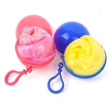 간편 휴대 레인코트 캡슐형 보관케이스 야외활동 비상용 방수 판초 우의 바람막이, 1개