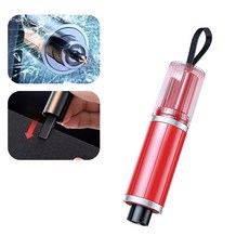 예삐스토어 차량 비상용 망치 안전벨트 커터 자동차 유리 비상 탈출, 레드, 1개