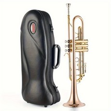 에버모스트 JYTR-M300G 트럼펫 B-플랫 모넬 세 하이 퀄리티 카퍼 인 청동 벨 마우스 더블 서포트 강화된 재즈 악기 호른 이드 알-아드하 무바라크, 1개