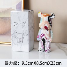 폭력적인 곰 장식품 창조적 인 재미있는 거실 TV 캐비닛 장식 어린이 돼지 저금통 트렌드 오피스 클럽 장식, 27cm, 사용자 정의 이름 1, 1개