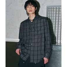 [어널러코드] 키쉬 체크셔츠 (블랙)