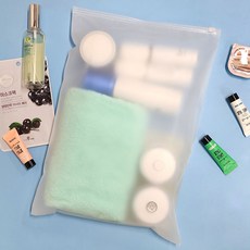 잘팔아스토어 반투명 지퍼백 28x40 세면도구파우치 여행파우치 슬라이드 방수파우치 악세사리수납