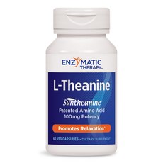 Enzymatic Therapy 左旋茶氨酸素食膠囊 100mg, 1罐, 60 件