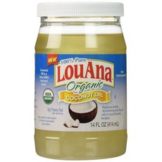 루아나 유기농 정제 코코넛 오일 14온스 LouAna Organic Refined Coconut Oil 14 oz, 1개, 414ml