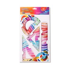 [데스크랩] 말랑말랑 구부러지는자 4pcs, 1세트, 레인보우