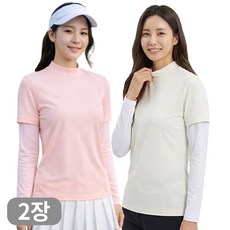 디퍼디 여성 프리미엄 냉감 반목 쿨티 쿨토시 일체형 티셔츠 스포츠 골프웨어 등산 작업복 2장세트