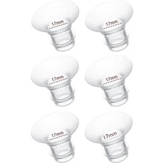 유축기 플랜지 인서트 13/15/17/19/21mm S9/S10/S12 등과 호환 가능 24mm 웨어러블 펌프 펌프 플랜지 인, 03 17-6PCS, 6