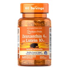 퓨리탄프라이드 제아잔틴 4mg 루테인 10mg 소프트젤 60정, 60개
