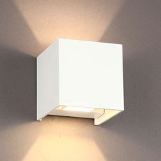 데이온 LED 8W 모던사각 벽등 (링벽등) 빛각도 조절 전구색 1개입, 화이트