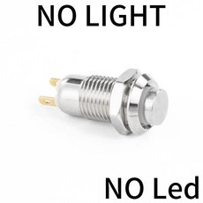 방수 금속 푸시 버튼 스위치 LED 조명 자동 잠금 및 래칭 자체 리셋 하이 헤드 8 10 12 16mm 3 6 12 24 110 220V, Self-reset(1NO) + 16mm(1NO), NO LED (1NO), 1개