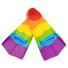 Fadgesy 수영 트레이닝 오리발 및 다이빙을 위한 편안한 실리콘 어린이 소녀 소년 성인에게 적합한 사이즈 (6가지 색상-23 XS) 254218, AE-SixColorful