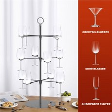 선반 유럽식 와인파티 거치대 스탠드 와인잔 A형 C8725CMX25X64CMB, C87-25cmx25x64cmB흑색, 1개