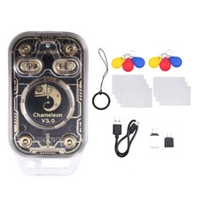 카멜레온 V3.0 RFID 스마트 칩 리더 에뮬레이터 + 7XCUID 카드/6XUID 키 체인 125K 13.56Mhz ID IC 태그 복사기 NFC 읽기 작가, 투명한 껍질