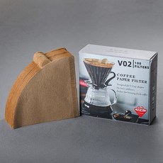 해피유통 하리오 V60 스타일 핸드 드립 커피 필터 컵 유리 재질 실리콘 손잡이 500ml, 대형 여과지