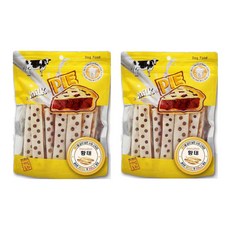 밀크파이 끝까지 오래먹는 강아지 스틱껌, 2개, 180g, 황태