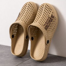 남성 비치 샌들 클로그 아쿠아 빅사이즈 남성 스포츠 샌들 가벼운 물빠짐 야외 슬리퍼 물놀이 구멍 통풍