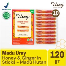 인도네시아 천연 벌꿀 스틱 (MADU URAY STICK) 120g, 생강꿀 스틱, 1개