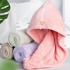 드라이 시간을 아껴주는 부드런 극세사 촉감 헤어타월, 04.퍼플, 1개