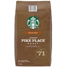 스타벅스 로스팅 원두커피 파이크플레이스, 홀빈(분쇄안함), 1.13kg, 1개