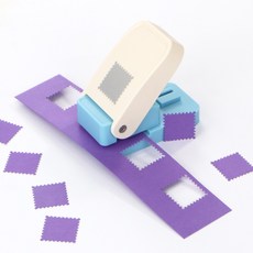 리빙미 다꾸 정사각형 우표 펀치 펀칭기, 1개, 정사각형우표 2.5cm