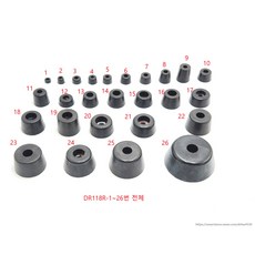 고무발 미끄럼방지 하이박스 고무발 충격흡수 받침용 KD-118R-1 2 3 4 5 6 7