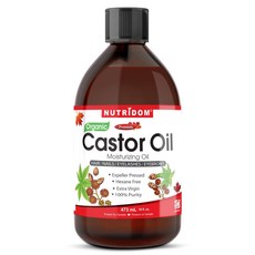 캐나다 뉴트리돔 NUTRIDOM Castor Oil 100% 퓨어 피마자유 액상, 6개, 473ml