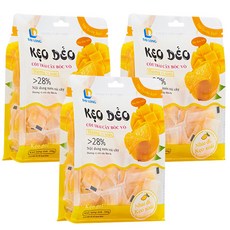 베트남 케오데오 다이 롱 까먹는 망고 젤리 300g x3봉 Keo Deo 노란 봉지 2겹, 3개