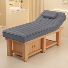 원목 라텍스 마사지 침대 살롱급 피부관리 속눈썹연장 고급형, 원목 6다리 190x80 그레이 수납장