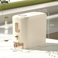 DFMEI 窄邊米桶密封防蟲防潮按壓出米雜糧米桶箱食品級家用夾縫收納箱, 1個, 參考詳情