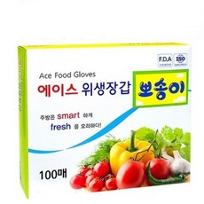 에이스 뽀송이 위생장갑 100매, 100개입, 6개