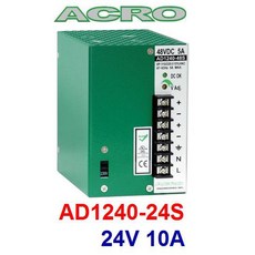 ACRO AD1240-24S 24V 10A 240W 導軌鋁軌 電源供應器 台灣製造 附發票保固, 1個, 【附發票有保固】AD1240-24S