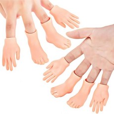 동물 손인형 손인형극 DR 딩거스 손가락 손과 발 인형 손 4 개 손잡이 프리미엄 고무 작은 재미있고 사실적인 디자인 이상적인 개그 선물
