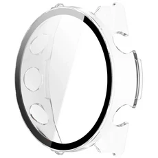 Garmin Forerunner 970 570 용 유리 + PC 케이스 42mm 47mm 하드 범퍼 내장 Ultra-HD 강화 유리 보호 커버, 01 Clear, 03 For Garmin 970