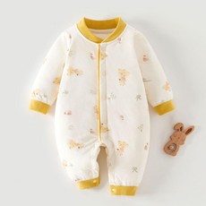 嬰兒秋冬夾棉連體棉襖 可愛卡通寶寶棉服外套