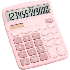 馬卡龍太陽能計算機 桌上型大按鈕 太陽電池併用 考試用糖果, 太陽能少女粉, 1台