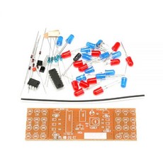 레드 블루 더블 컬러 점멸 조명 키트 Strobe NE555 CD4017 실습 DIY 전자 스위트 디자인, 레드 블루 더블 컬러 점멸 조명 키트 Strobe NE