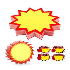 판매부스트 행사 세일문구 상품 스티커 홍보종이 카드배너 쇼카드 프로모션, 50개, 번개모양