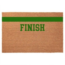 Funny Welcome Door Mat-F Caw F Go Away Please Leave 내츄럴 Coco Coir 튼튼한 백킹 프론트 도어매트 귀여운 미끄럼 방지 현관 입, 결승선_161288