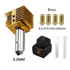 밤부랩 A1 미니용 노즐 경화강 핫엔드 키트 (0.2mm 또는 포함) 전체 금속 압출기, 12 0.2mm hotend-2468