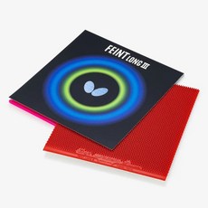 Butterfly 膠皮 FEINT LONG III 長顆粒 乒乓球膠皮 旋轉控制佳 靈活耐用 各程度適用, 1個, LONG III紅色,OX無海綿