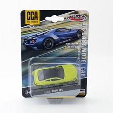 台灣出貨模型 CCA 1/64 雷克薩斯 合金車模 玩具車 汽車模型 收藏 耶誕節禮物 新年禮物, 41寶馬M4-黃色, 1個