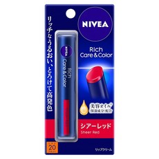 NIVEA 妮維雅 豐潤護理潤色護唇膏, 1個, 2g, 乳木果紅