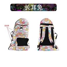 XPUSH兒童平衡車裝車包12寸通用滑步車背包裝車袋puky兒童平衡車收納袋腳踏車手提包, 迷彩-長耳兔 平衡車雙肩包, 1個