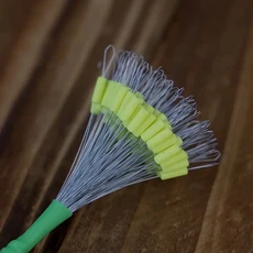 세븐 스타 플로트 폼 스페이스 콩 낚싯줄 스토퍼 부표 태클 액세서리 100 개/팩, 05 yellow-Line 0