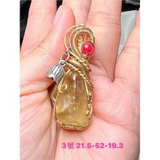 淨體利比亞黃金隕石墜飾，銅底包金設計，提升個人魅力與能量，守護身心靈健康, 1個, 3號