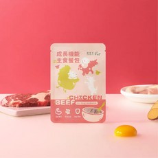 【哈哈窩】Natural10自然食 犬用成長機能主食餐包 (嫩雞牛肉), 1個, 犬用嫩雞牛肉80g