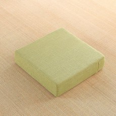 AIRASI 사각 쿠션 두꺼운 다다미 좌식 방석 메모리폼 큰 대형, 초록_길이50 폭50 높이10 cm