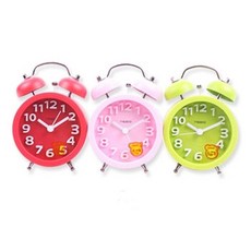 저소음 칼라 탁상벨시계 소 색상랜덤 8x4.5cm, 없음